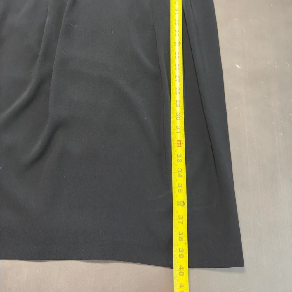 90s La Bottega Sweetheart Midi Dress Sheer Puff Sleeves Cocktail Party LBD L‎